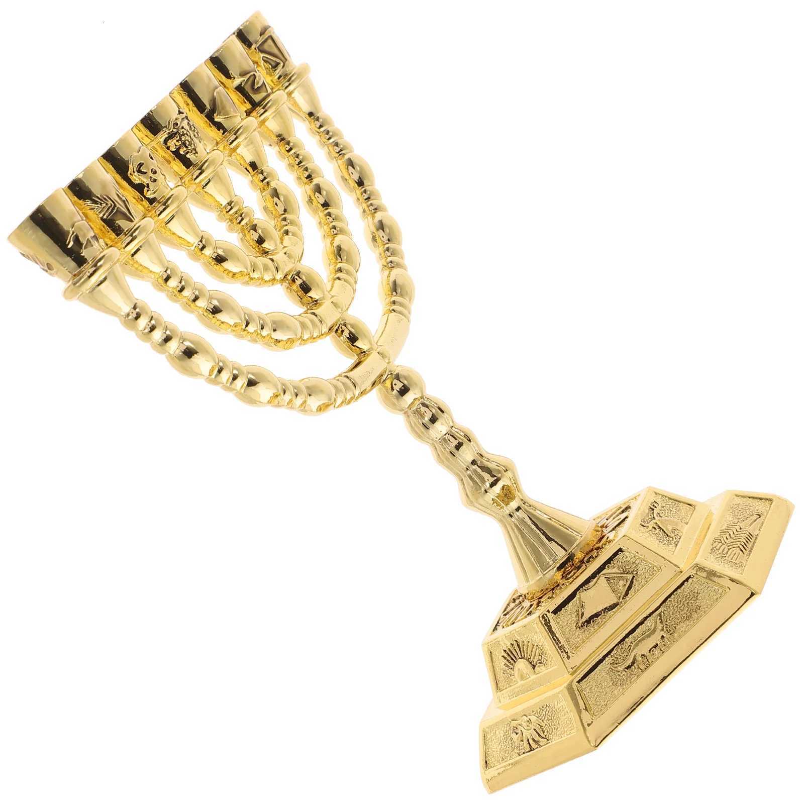 6.5cm 12cm 18cm Zinc Alloy Metal Candlestick Religious Candelabrum Vintage Menorah for Home Dining Table Office Hotel Bedroom W250721 H260310