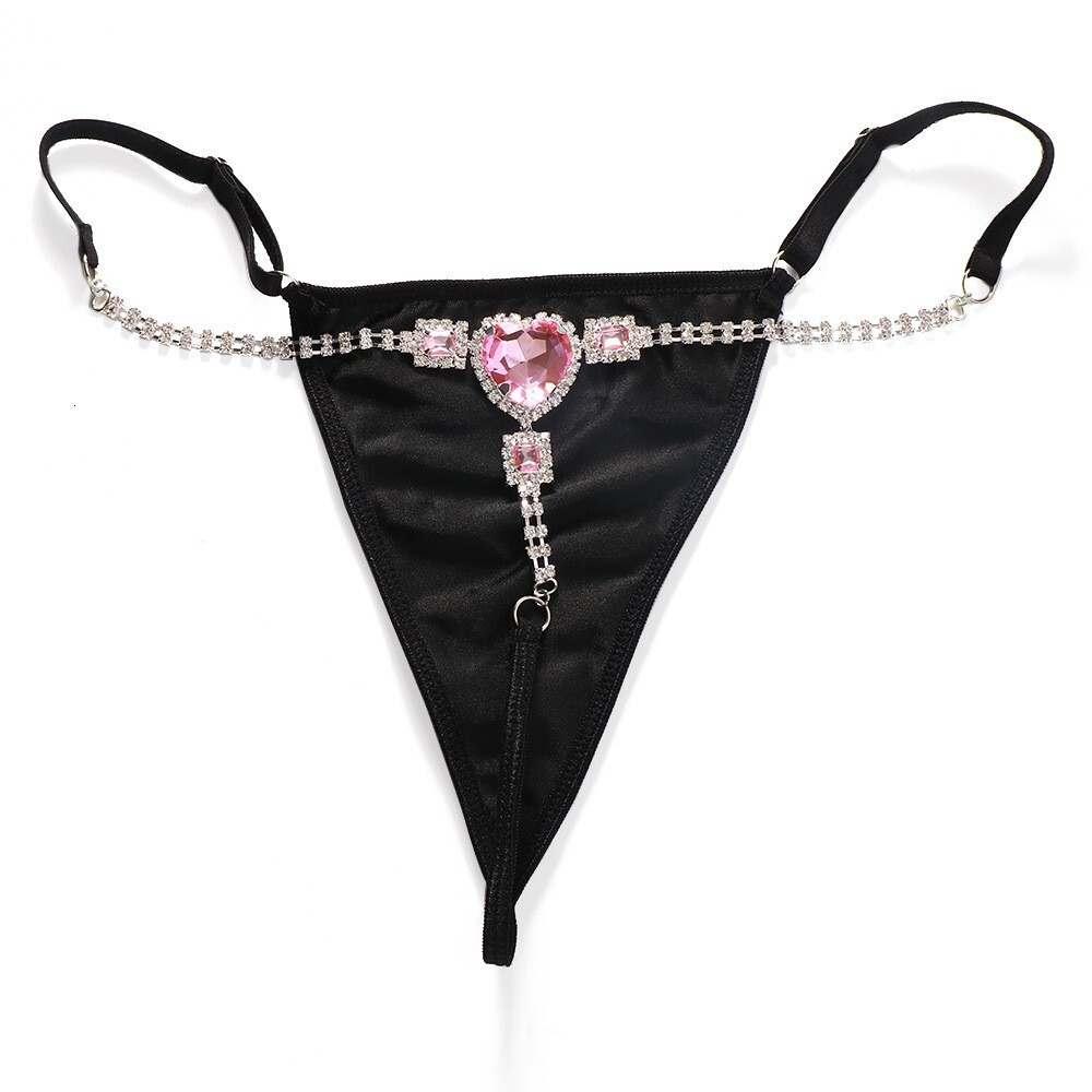 New Arrival Bling Bling Moissanite Heart Pant Chain Versatile Sexy Bikini Body Chain for Women