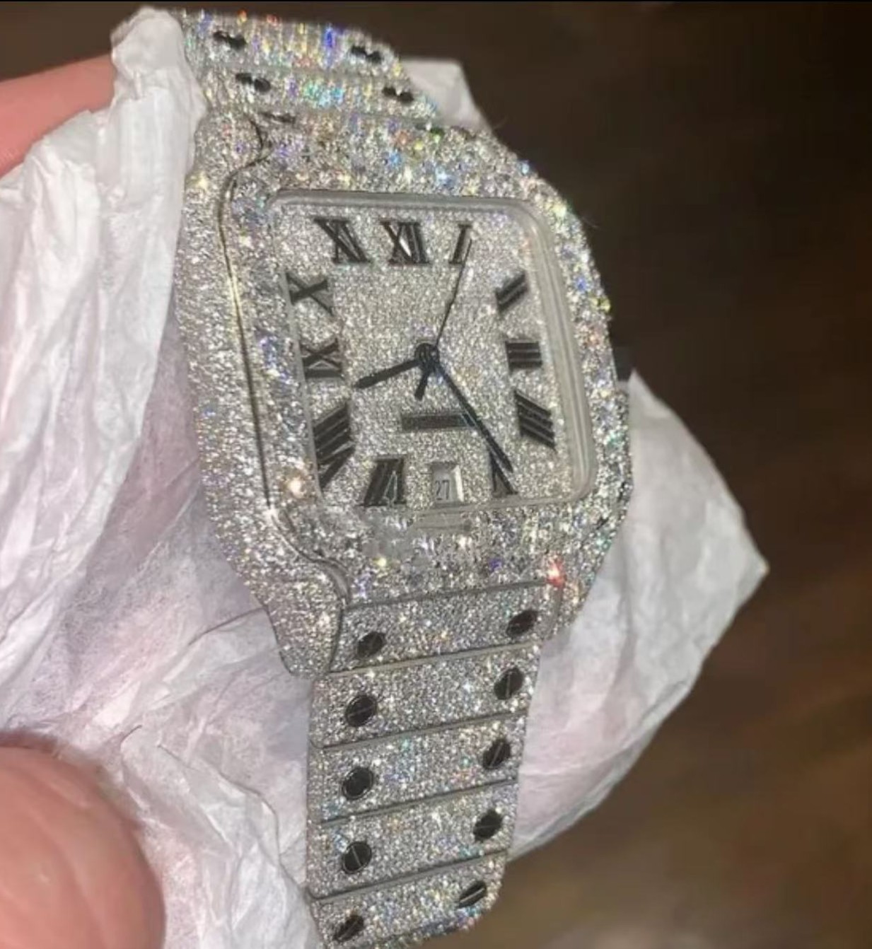 Moissanite Iced Out Designer Mens Watch For Men and Womean High Quality Montre Automatic Movement Noctilucent Watches 1998