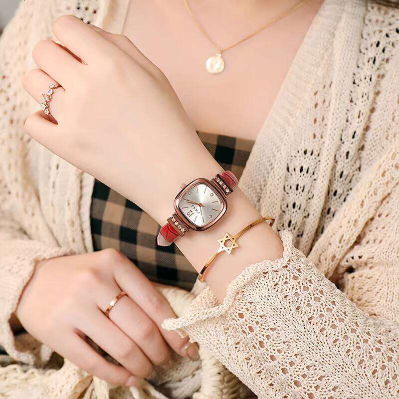 Square Candy Watch - 40mm Retro Quartz Watch for Women | Analog-Digital Display with PU Leather Strap (4 Colors)