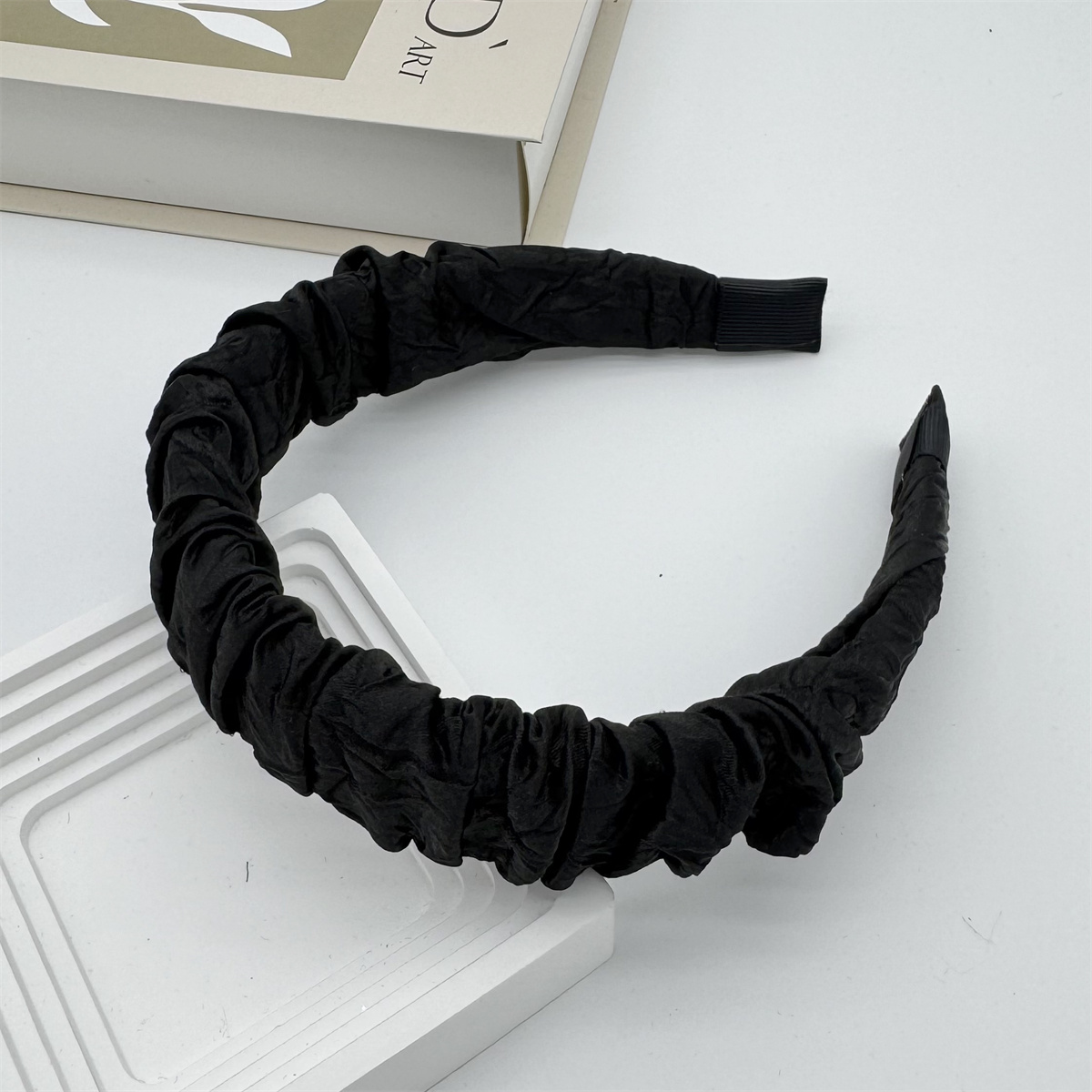 Hair bands premium sense of light luxury women high skull top pleated silk hair bands hair accessories