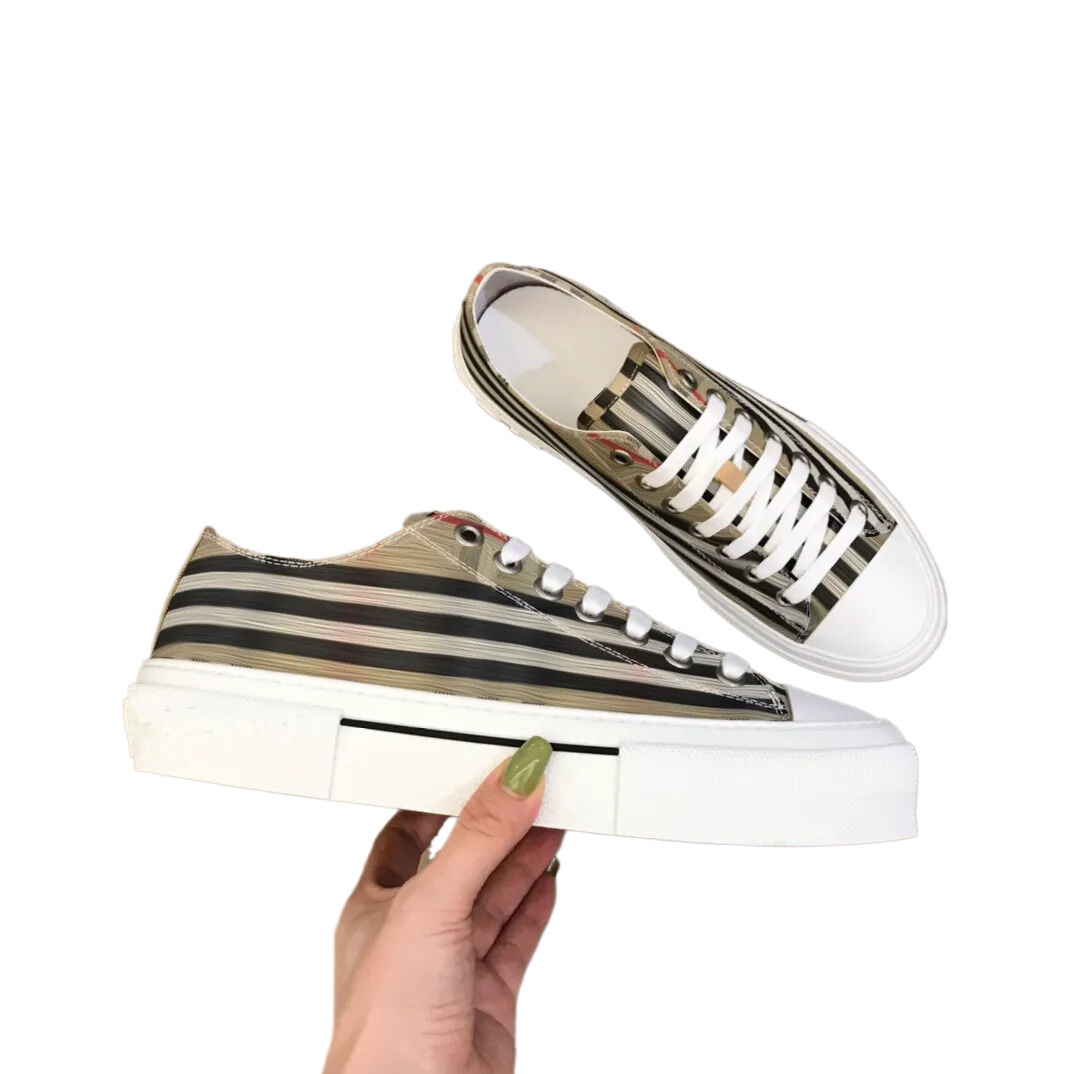 Designers Platform Sneakers Luxury Canvas Shoe Classical Plaid Vintage Trainers On Sale