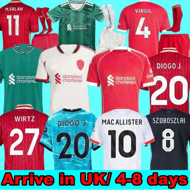 24 25 26 Liv The RedsMohamed Salah SZOBOSZLAI GAKPO MAC ALLISTER LUIS DIAZ ENDO soccer jerseys 2025 2026 DARWIN football shirts men kids kit tops