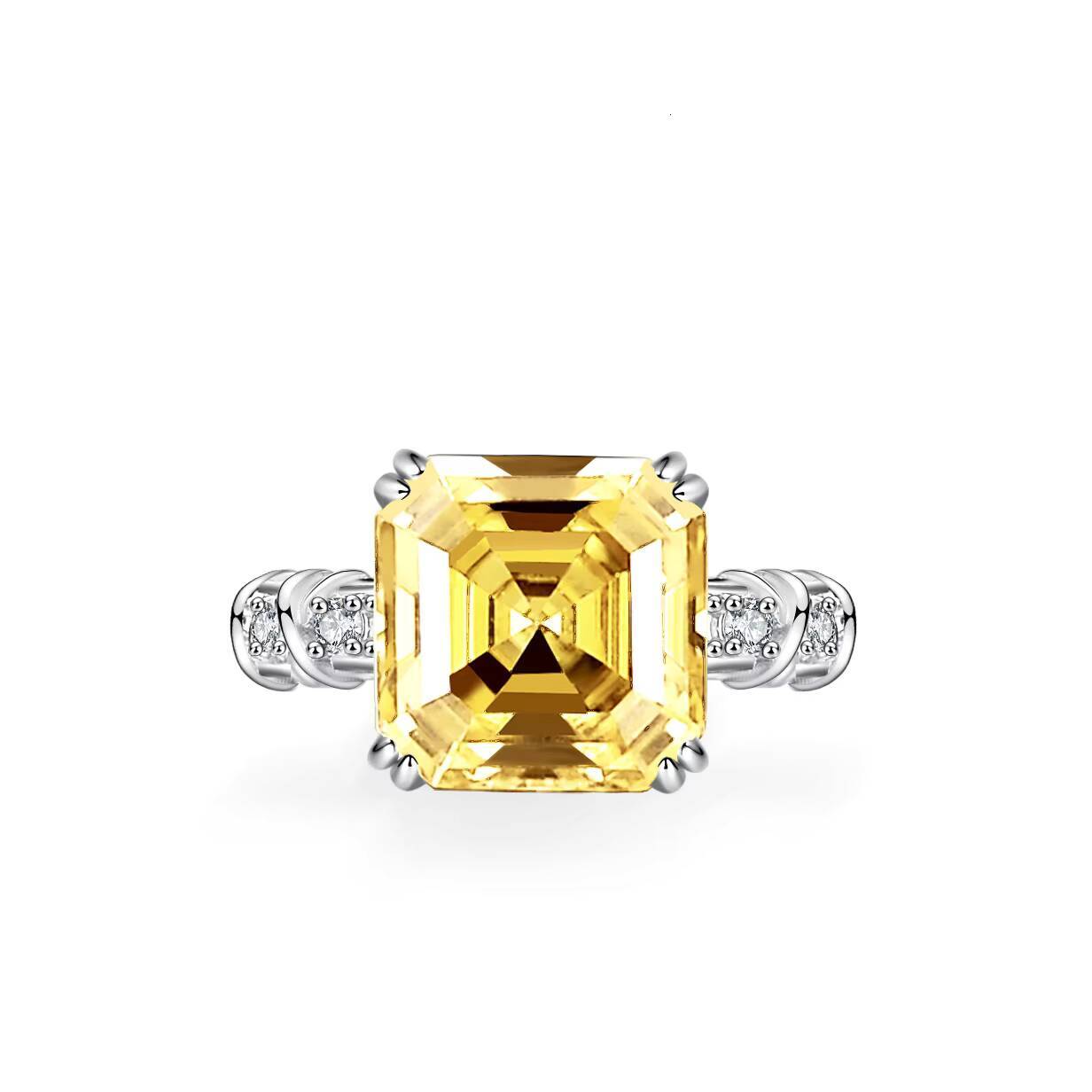 Womens 5ct Colorful Moissanite Engagement Wedding Ring 925 Sterling Silver Classic Style for Parties Wholesale Fine Jewelry