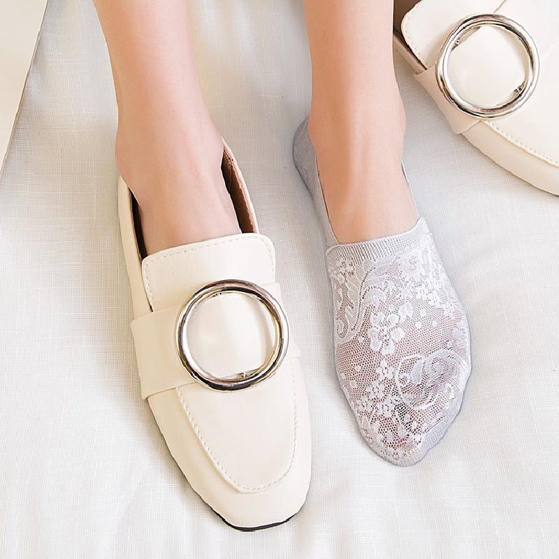 Pack of 6 No Show Big Head Jacquard Socks Business and Casual Women's Wear Heels quantity Socks quality