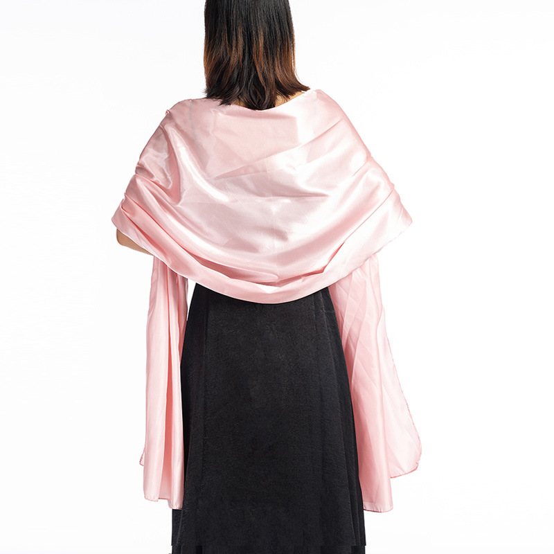 K1422 Cross-border hot sale European and American new evening dress shawl wedding dress cheongsam satin solid color shawl solid color women