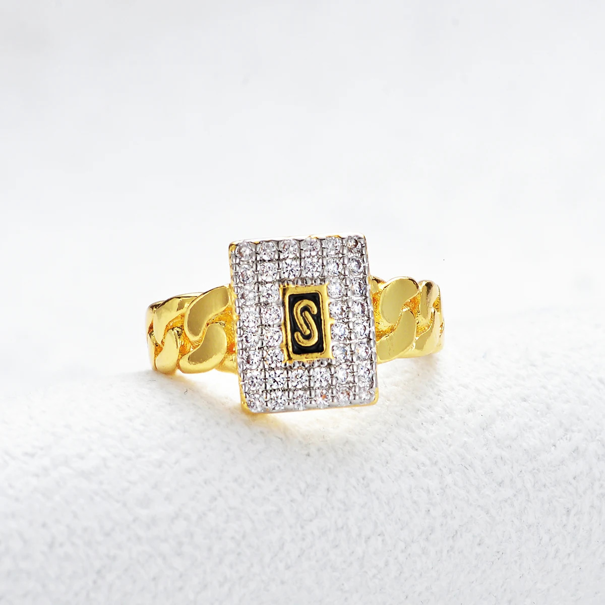 Monaco Shiny Ice Cuba 5A Zircon Ring for Men and Women Hip Hop Rock Fashion Rock 250717