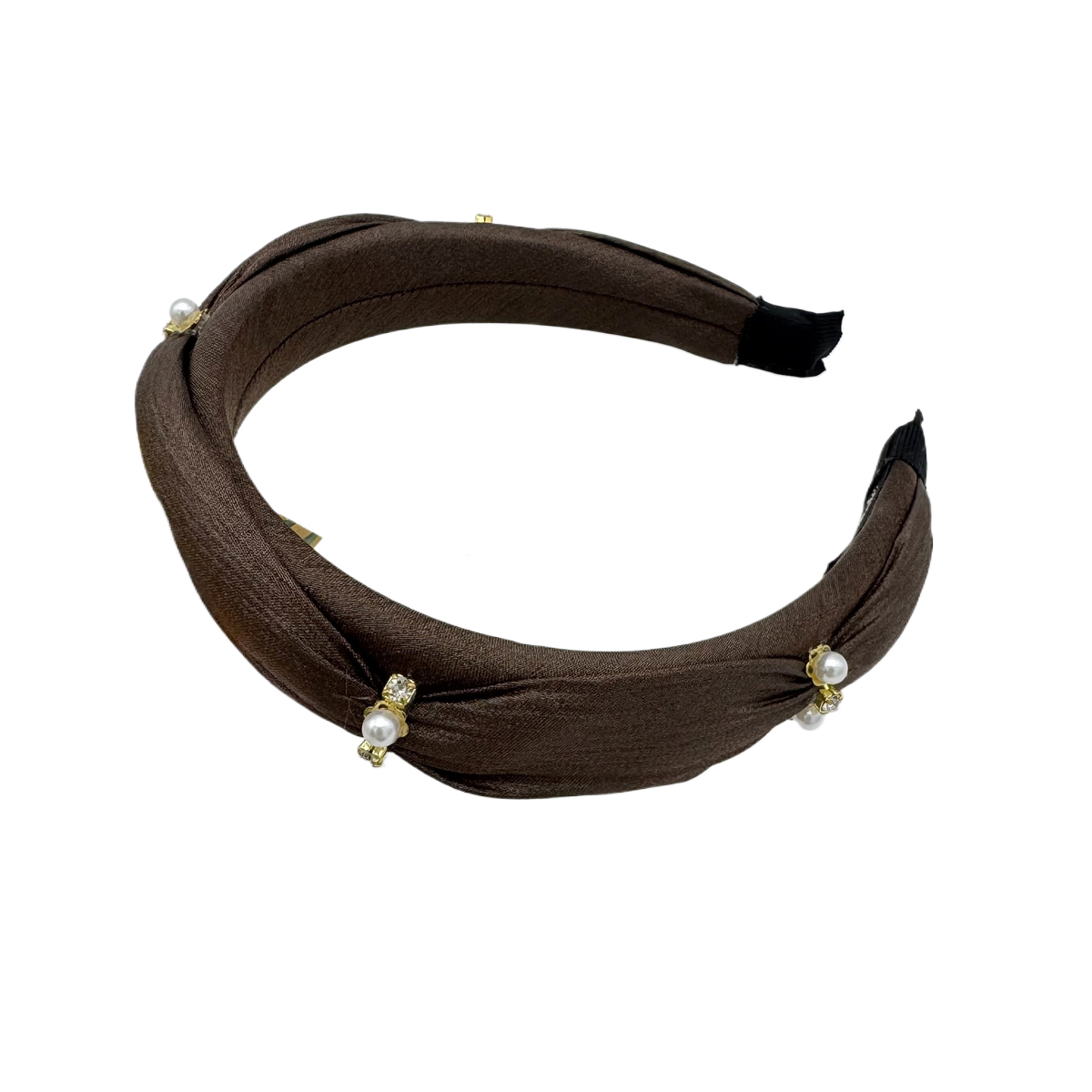 New pearl ruffles sponge hair band temperament elegant high skull headband versatile senior sense of hair accessories