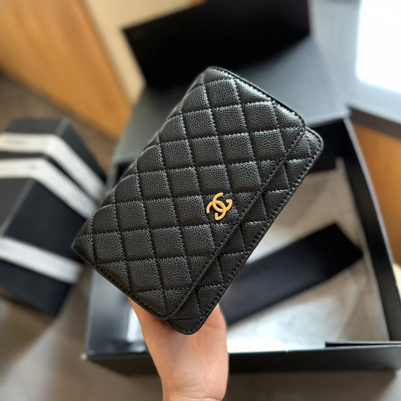 Designer Bag Shoulder Bag Handbag High-Quality Woc Bag Caviar Style Lychee Leather Chain Chain Shoulder Strap Gold Buckle Diamond Grid Flip Diagonal Cross Bag