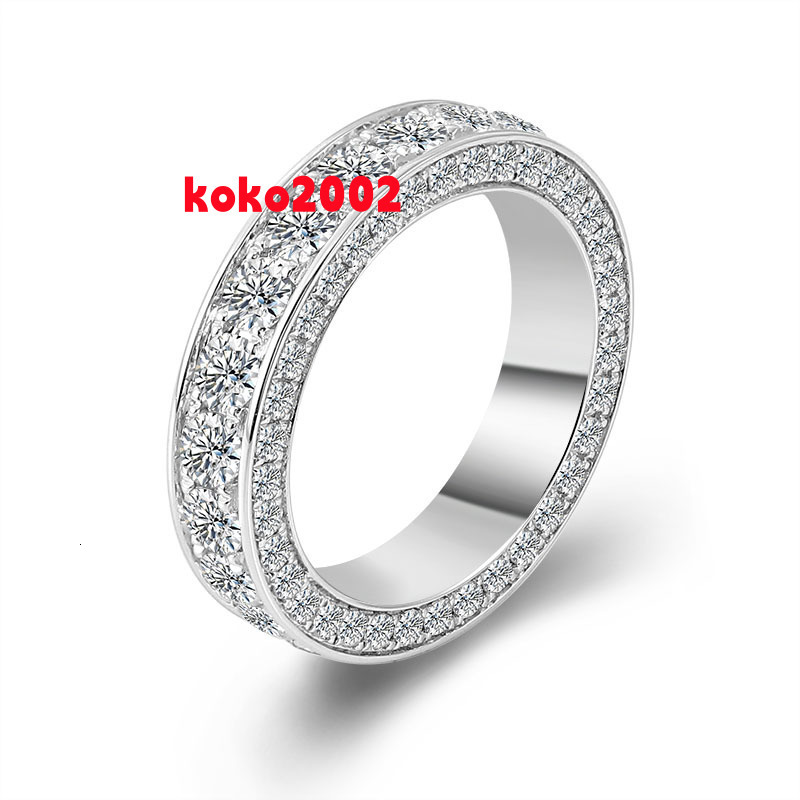 Wholesale 925 Sterling Silver Luxury Moissanite Ring for Men VVS Grade Mens Ring