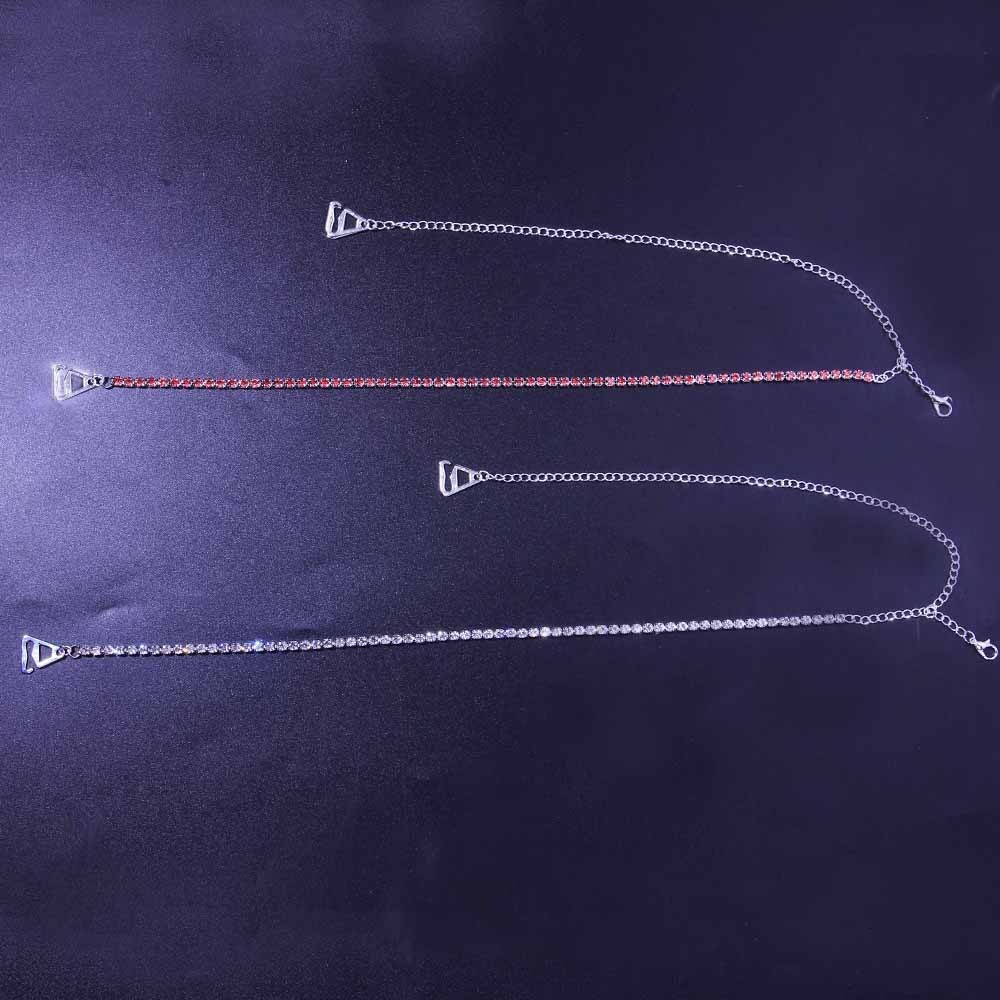 Fashion Single Row Iced out VVS Moissanite Bling Bling Shoulder Chain Ins Blogger Same Style Bra Shoulder Chain