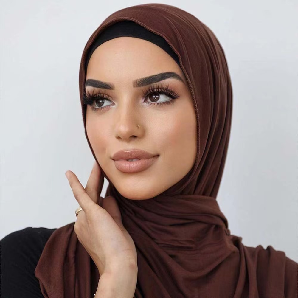 T1271 solid color modal scarf soft breathable monochrome mercerized cotton scarf women's headband