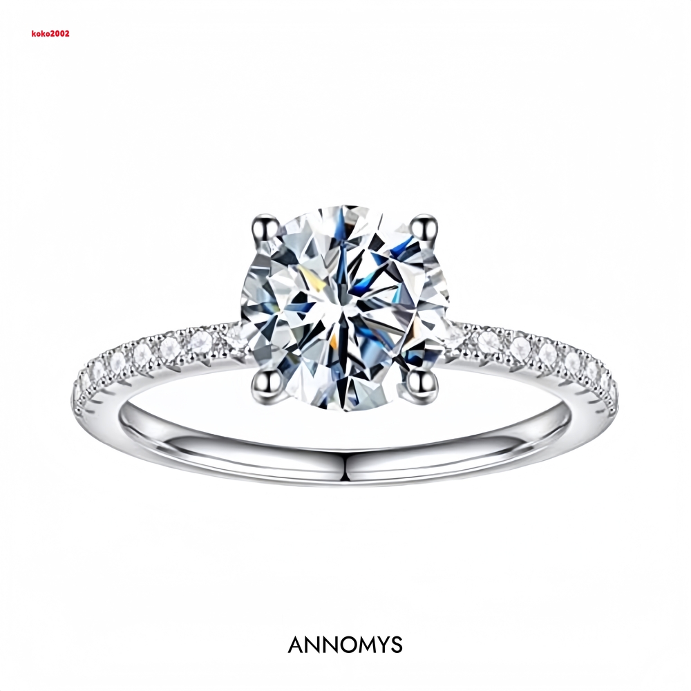 Certified 925 Sterling Silver Moissanite Rings for Engagement and Wedding-Stylish Jewelry