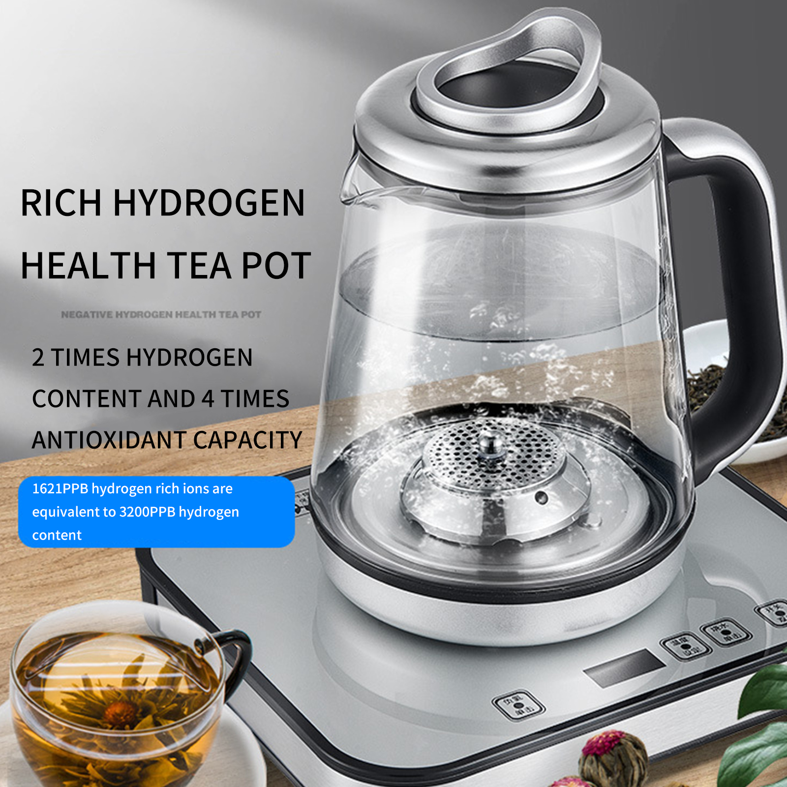 100 degree heating imported ion membrane selenium rich hydrogen water machine small molecule microelectrolysis kettle weakly alkaline water cup