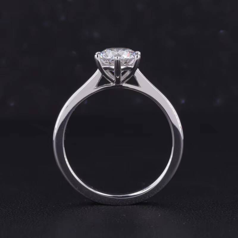 10k 14k 18k Solid Gold 2ct Size Round Moissanite Diamond Wedding Jewelry Solitaire Engagement Ring