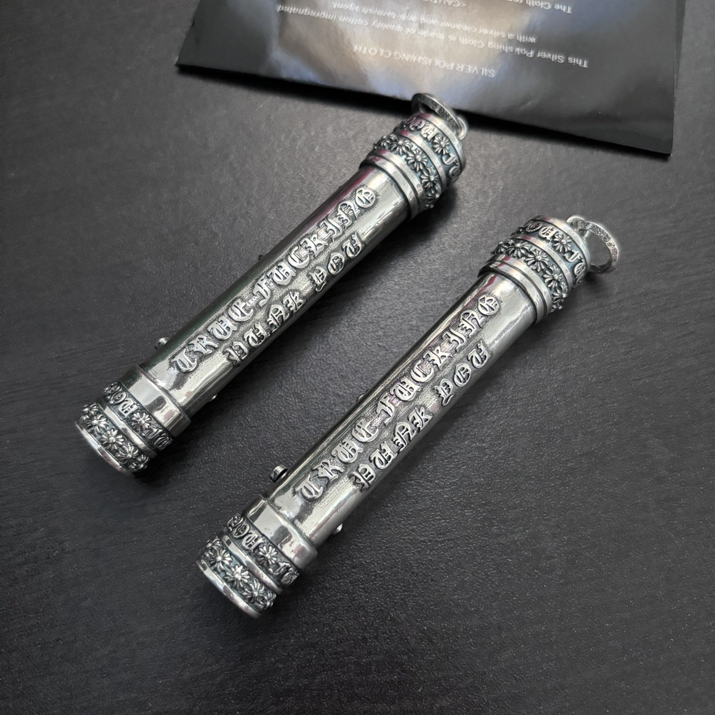 Free shipping designer Designer Accessories Thai Silver Retro Light Luxury Sword Personality Niche Lighter Rechargeable Electronic Cigarette Lighter