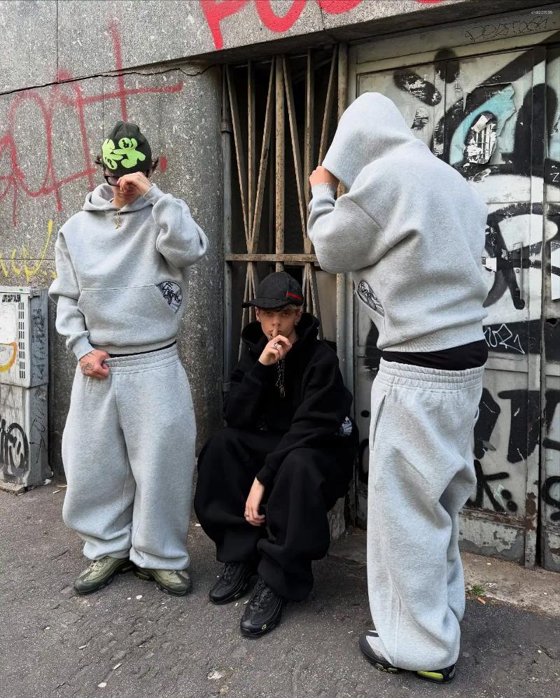 Men's Pants Hip Hop Optical Disc Ebroidered Graphic Casual Sweatpants Y2K Men Gothic Design Baggy Elastic Waist Jogging