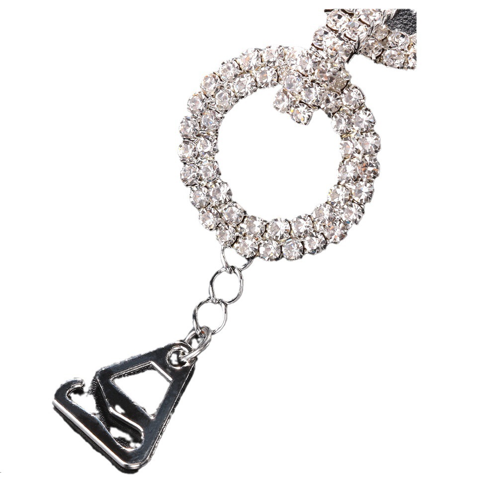 New Circle Shoulder Chain Popular Super Shiny Iced out VVS Moissanite Bling Bling Simple Dress Shoulder Strap for Women Shoulder Chain
