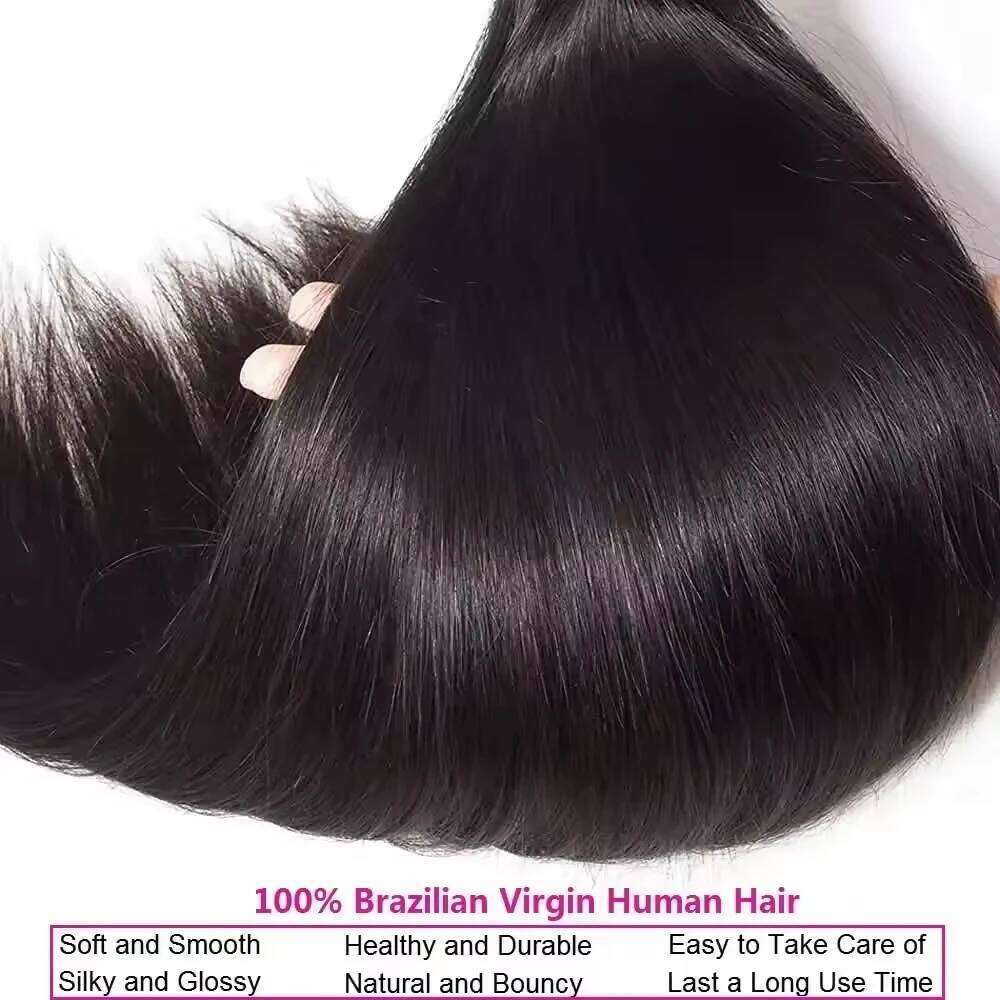 40 50 Inch 16A Bone Straight Black 3 4 Bundle 100% Remy Unprocessed Virgin Raw Human Hair Bundles Extensions