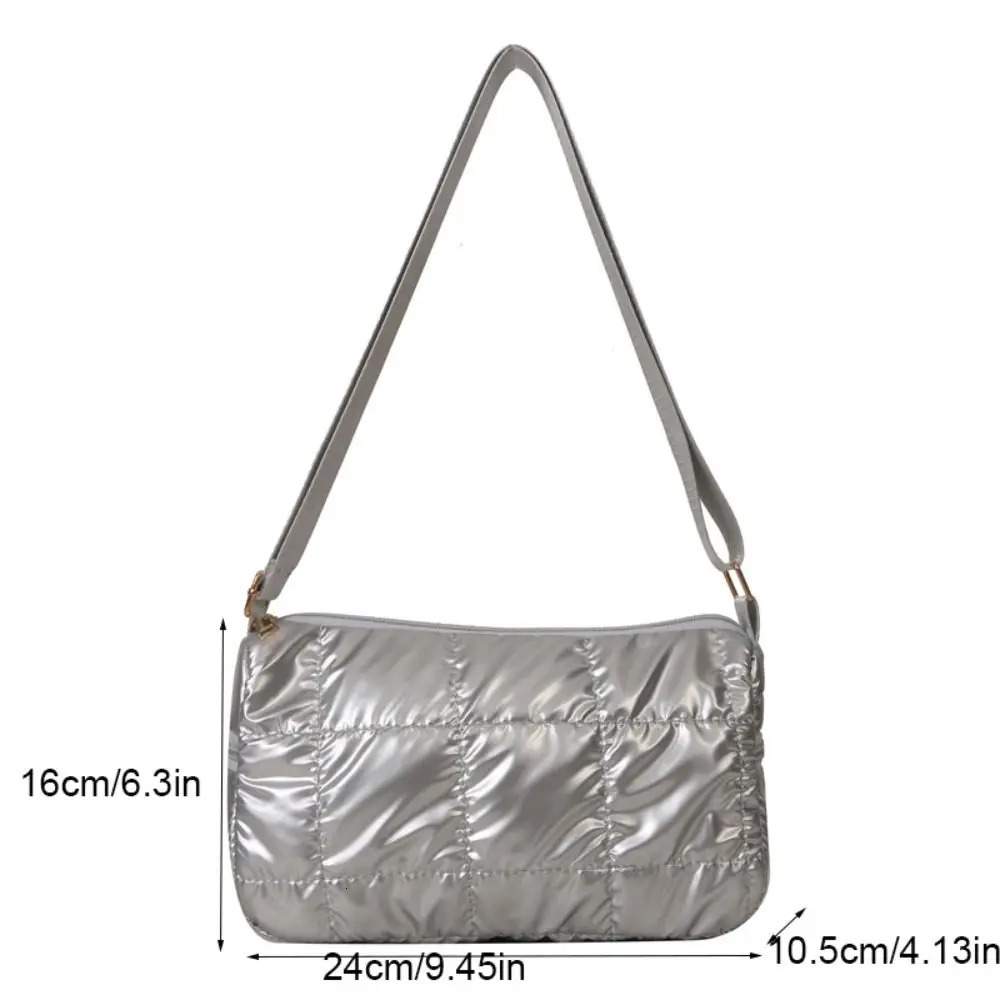 Lattice Space Cotton Crossbody Bag Korean Style Oxford Quilted Shoulder Bag Pleated Lightweight Padded Crossbody Bag Travel 250717