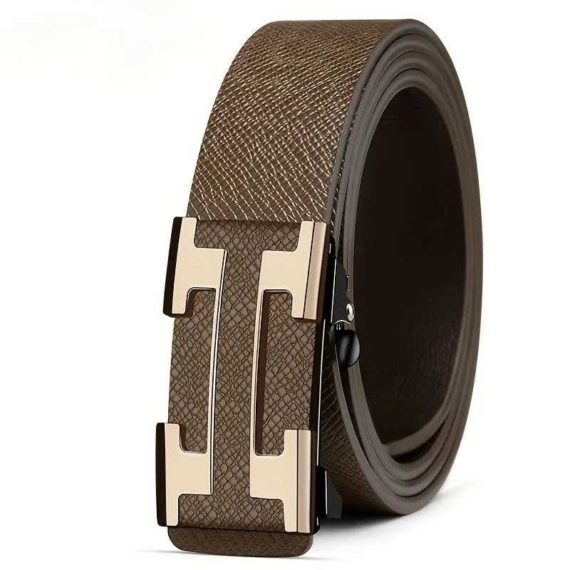 2025 NEW automatic buckle belts buttoned non-porous belts business belts fashionable young and middle-aged belts. L250721