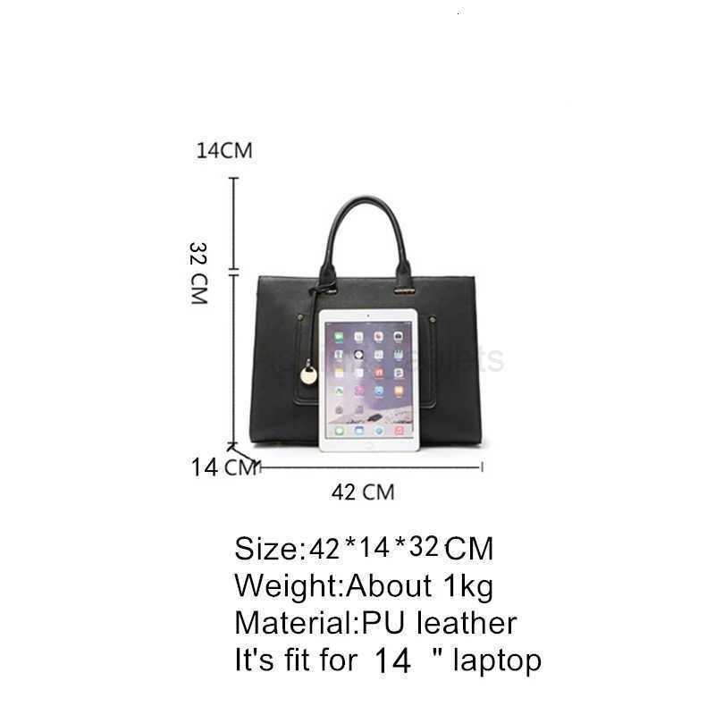Women Briefcase Bag 2025 New FAshion Shoulder Bag Ladies Leather Laptop Bag For 14in Large Capacity Bag Female M250721