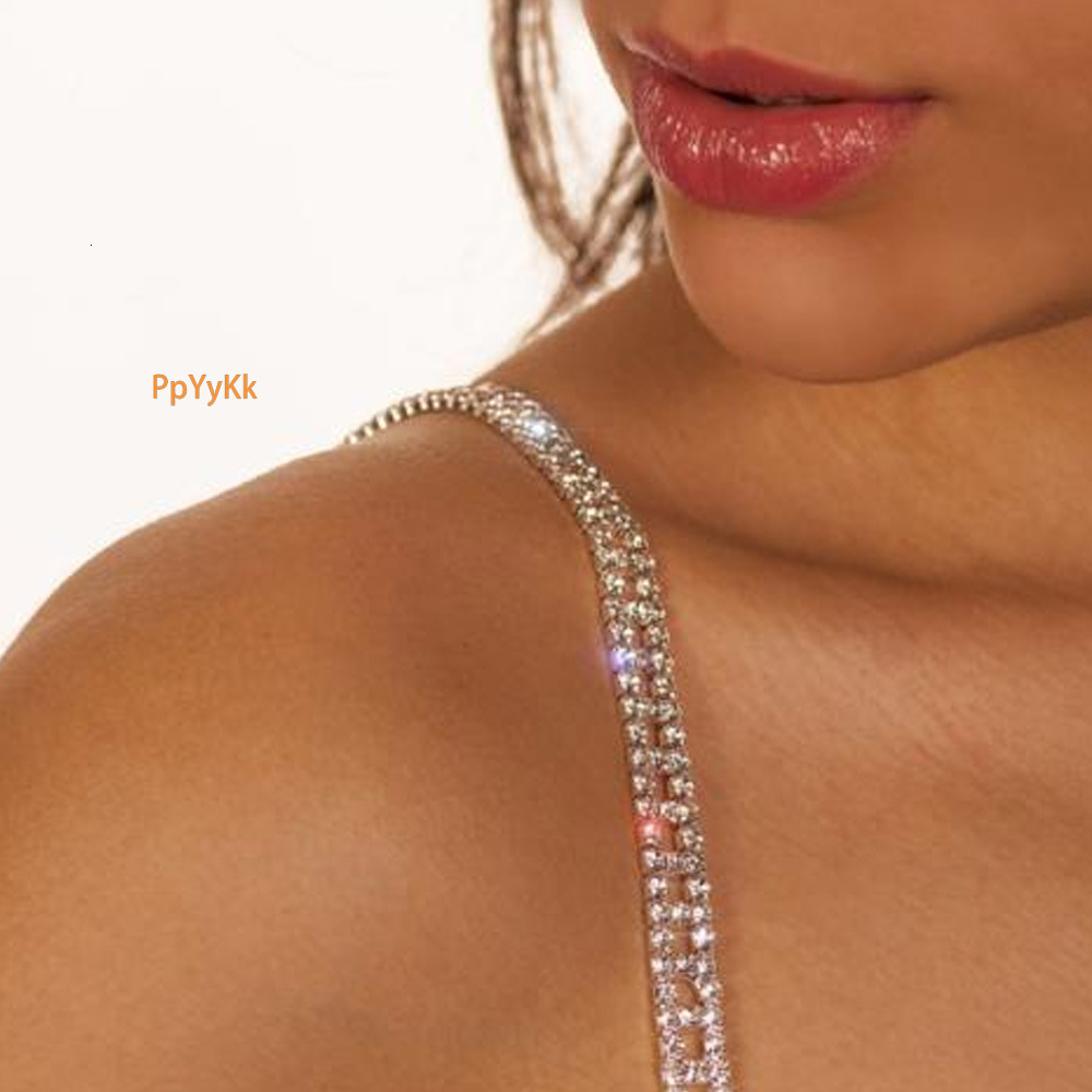 Stylish Minimalist Multi Color Versatile VVS Moissanite Iced out Shoulder Chain Adjustable Hollow Out Shoulder Chain Body Jewelry for Women chain