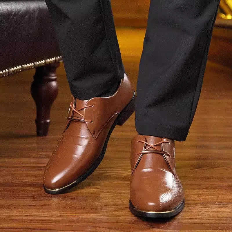 Brown Business Social Shoe Male Black Mens Formal Shoes Party Leather Casual Suit Trend Elegant and Classic Official New M250721