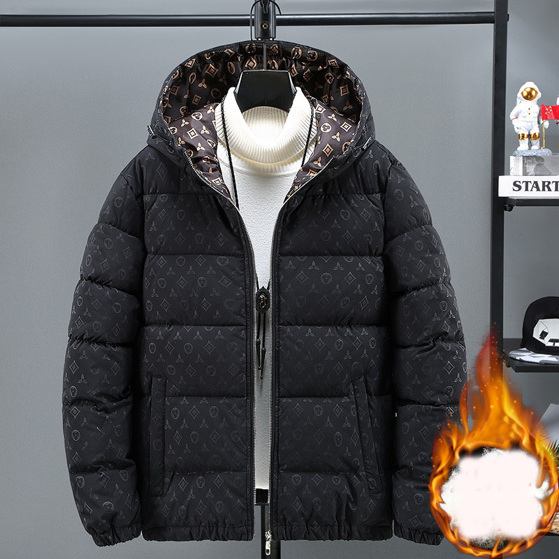 new Free shipping designer trendy brand cotton clothing for men in autumn and winter thickened mens trendy warm bread clothing cotton jacket