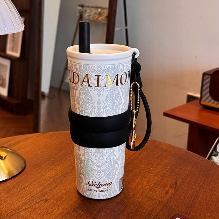 Luxury Girls High-Value Large-Capacity Stainless Steel Insulated Cup Gift High-End Gift Box Car Portable Straw Water Cup 250721