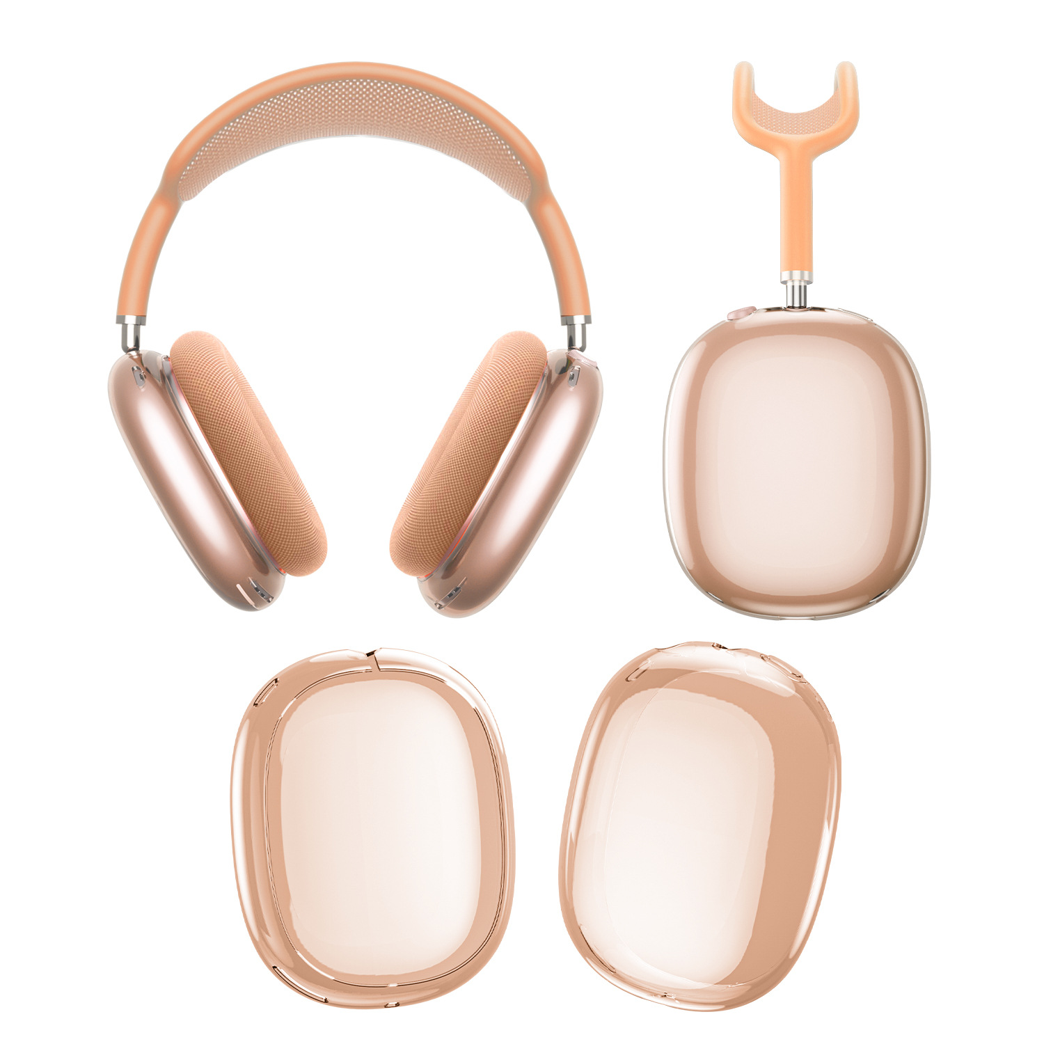 For Airpods Max Headphone AirPods 3 4 pro 2 3rd airpod earphones 3 Solid Silicone Cute Protective Headphone Cover Apple Wireless Charging Box Shockpro
