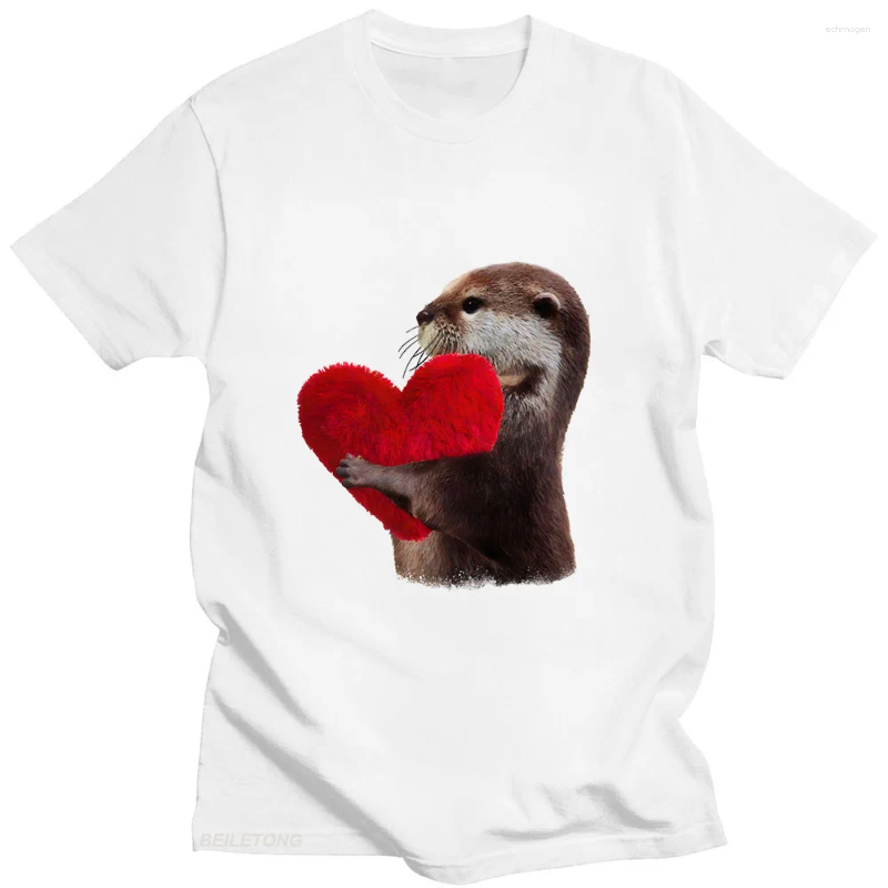 Men's T Shirts Otters Tshirts Kawaii Animal T-shirt Shirt Unisex Loose Clothes Lovely Graphic Casual Fashion Short Sleeve Summer