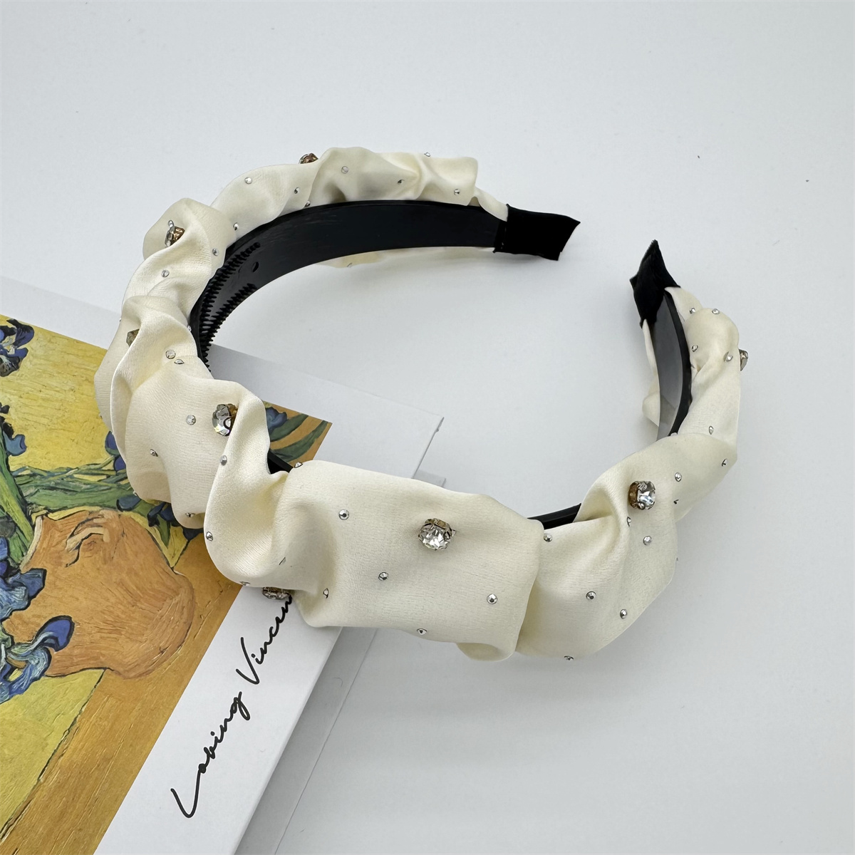 New full of stars high cranial top ruffled hair bands female summer diamond encrusted senior sense of temperament hair bands female