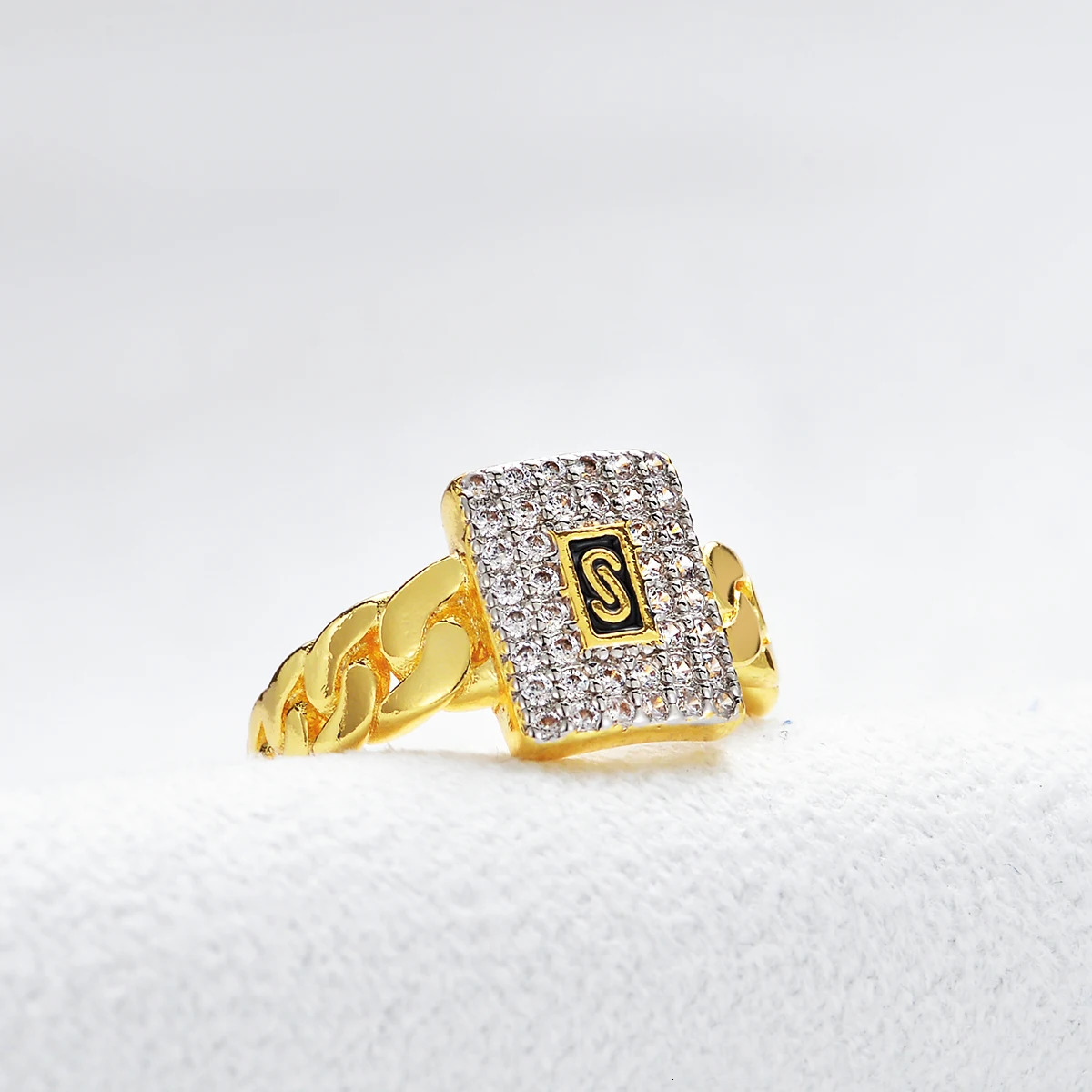 Monaco Shiny Ice Cuba 5A Zircon Ring for Men and Women Hip Hop Rock Fashion Rock 250717