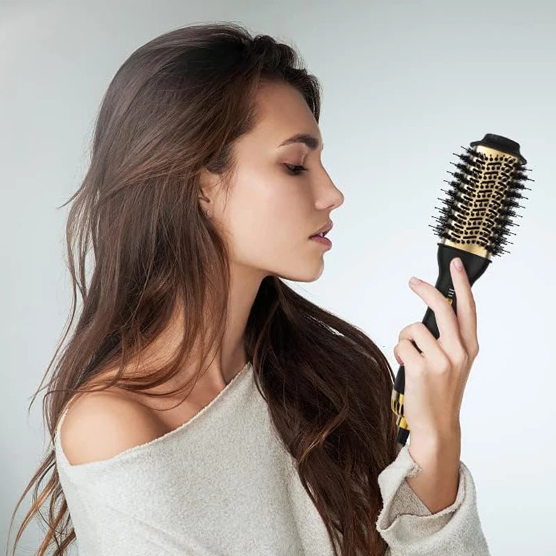 LISAPRO Elegant Black Golden Air Brush 2.0 One Step Hair Dryer Brush and Styler Volumizer Multifunctional Blow Dryer Brush 250717