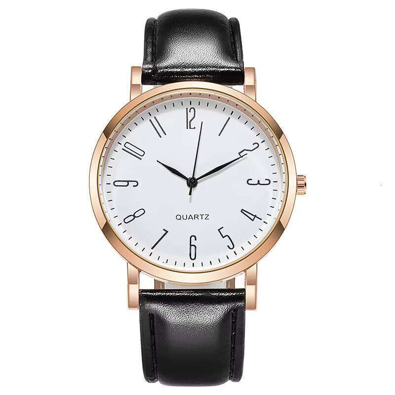 Business Watch - 40.5mm Leather Strap Quartz Dress Watch for Men | Classic Analog Office Timepiece (4 Color Options)