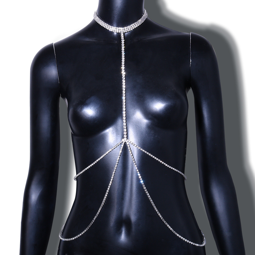 New Arrival Stylish Double Layer Chest Chain Women's Sexy Minimalist Body Chain Accessories