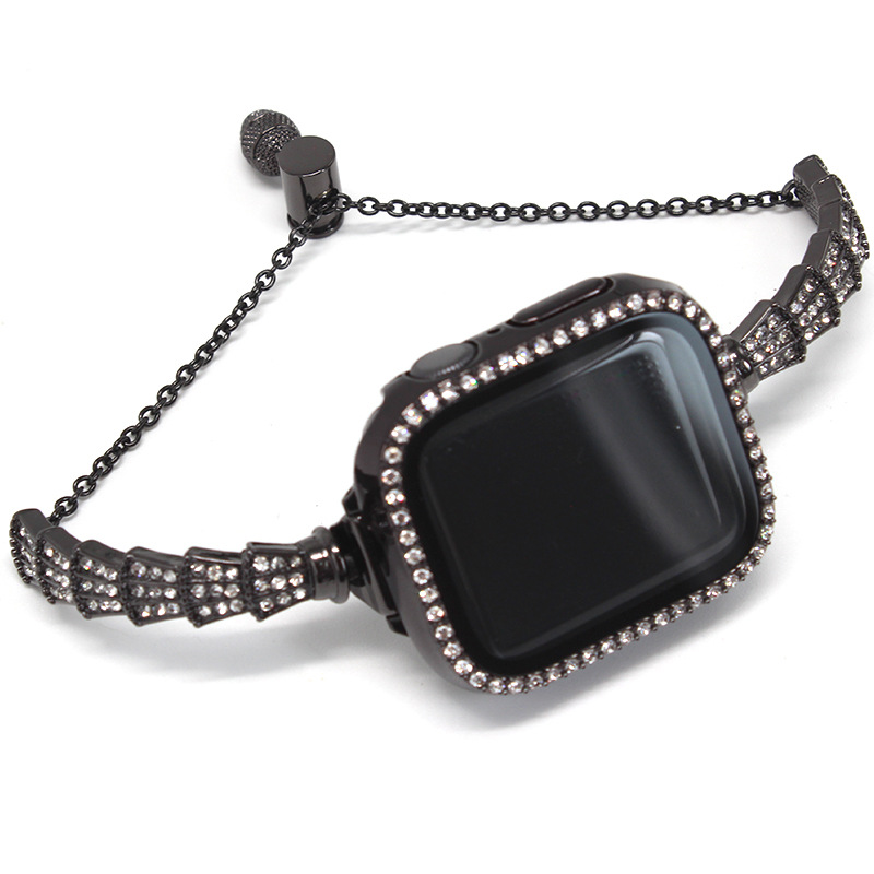 Shell Diamond Straps for Apple Watch Bands 38mm 40mm 41mm 42mm 44mm 45mm 46mm 49mm Smart Strap Bands Bling Diamond Bracelet for iWatch band Series 10 