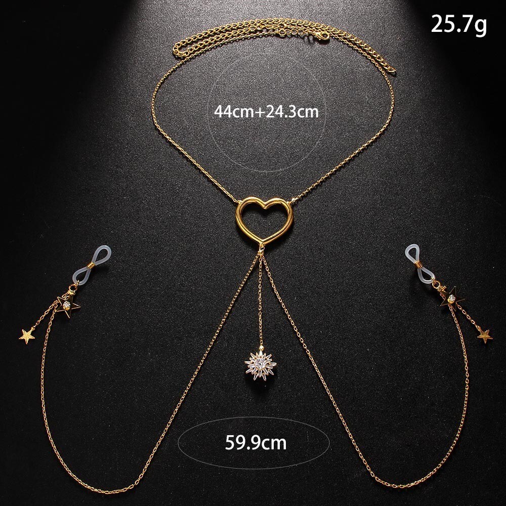 New Erotic Heart Nipple Chain for Women Summer Nightclub Style Sexy Niche Iced out VVS Moissanite Bling Bling Body Chain