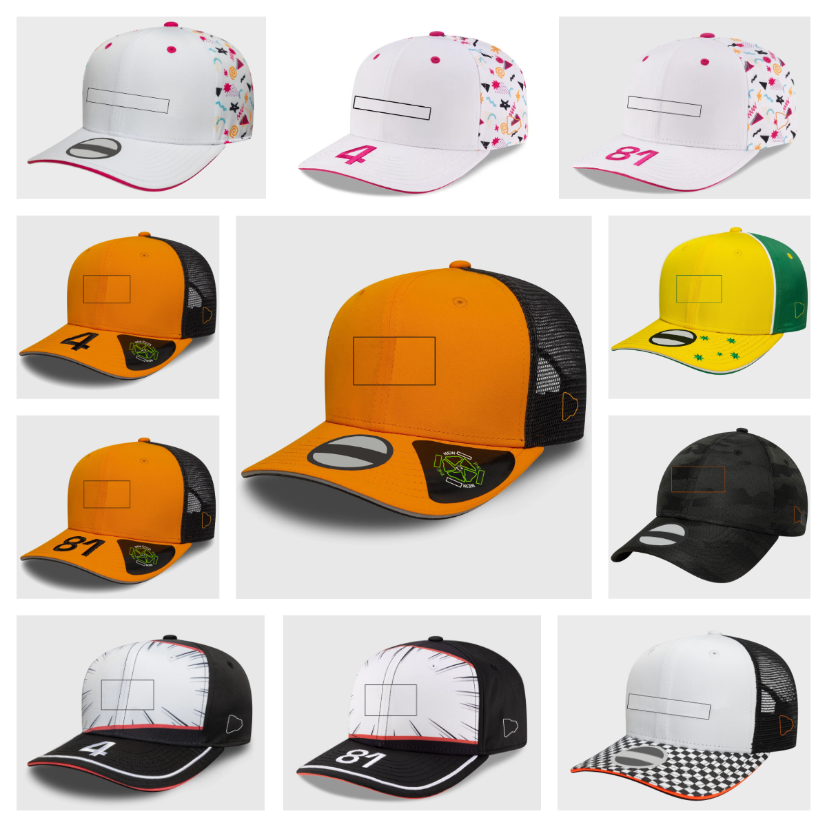 F1 2025 driver's hat Formula One team baseball cap 2025 new racing fans arc visor summer fashion sun hat cap for men and women
