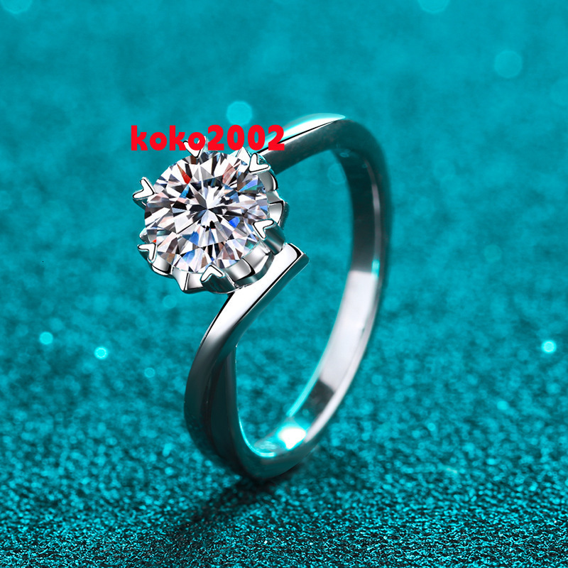 925 Sterling Silver Snowflake Moissanite Ring Manufacturer Direct Sales High Quality Jewelry