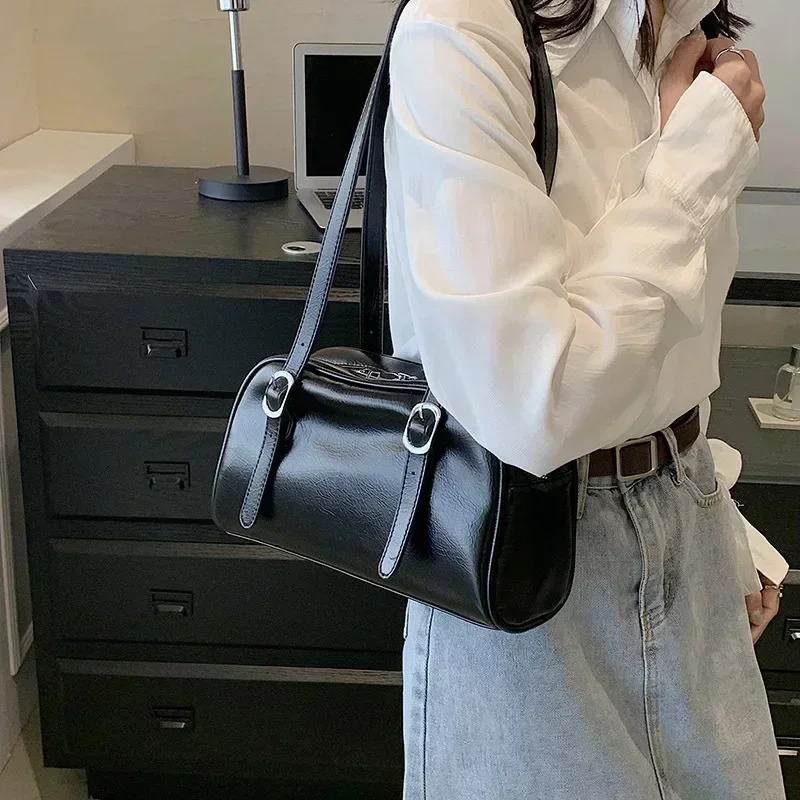 Green Shoulder Bags for Women Handbags Pure Color Causal Bag Big Capacity Pillow Underarm Bag 250714