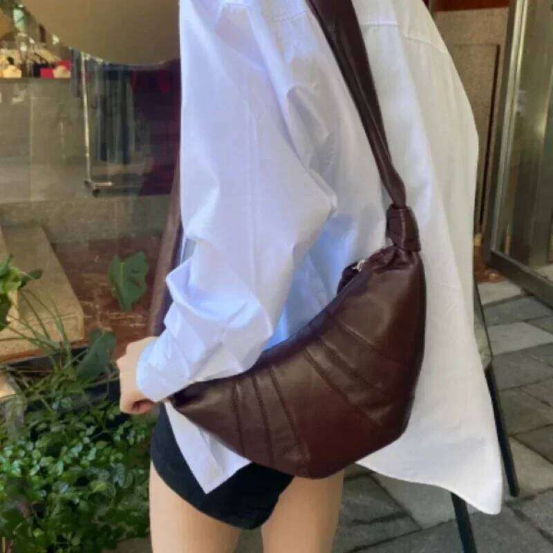 High Quality Tote Bags Designer Unisex Large Capacity Sheepskin Croissant Crossbody Women's Fashion Bag