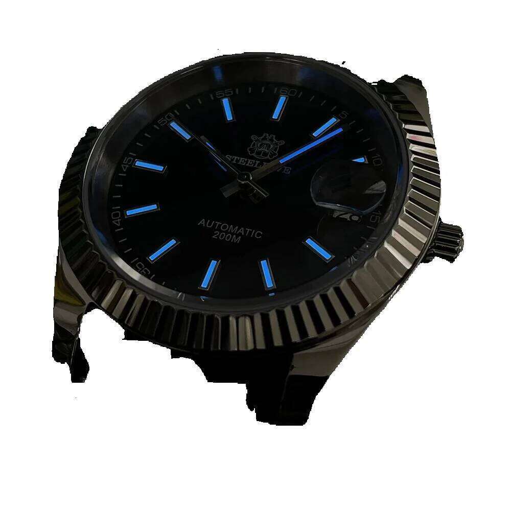 STEELDIVE Sd1933 Small Size 39Mm Stainless Steel Bracelet Sapphire Glass Bgw9 Blue Luminous Nh35 Automatic Mechanical Watch Men