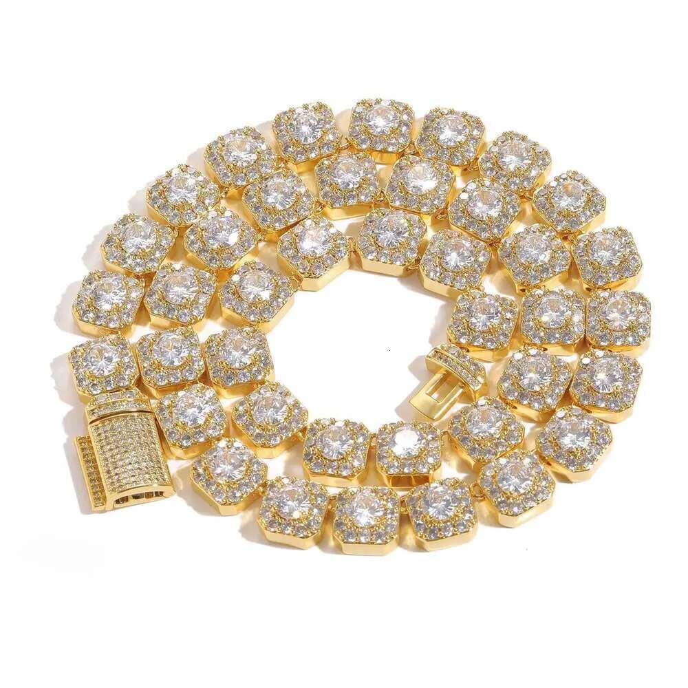 Designer Ice Sugar Fashion Hot Bracelet Tennis Necklaces Hip Hop Jewelry Pass Dia Tester Moissanite Cuban Link Chain Sier for Men Women
