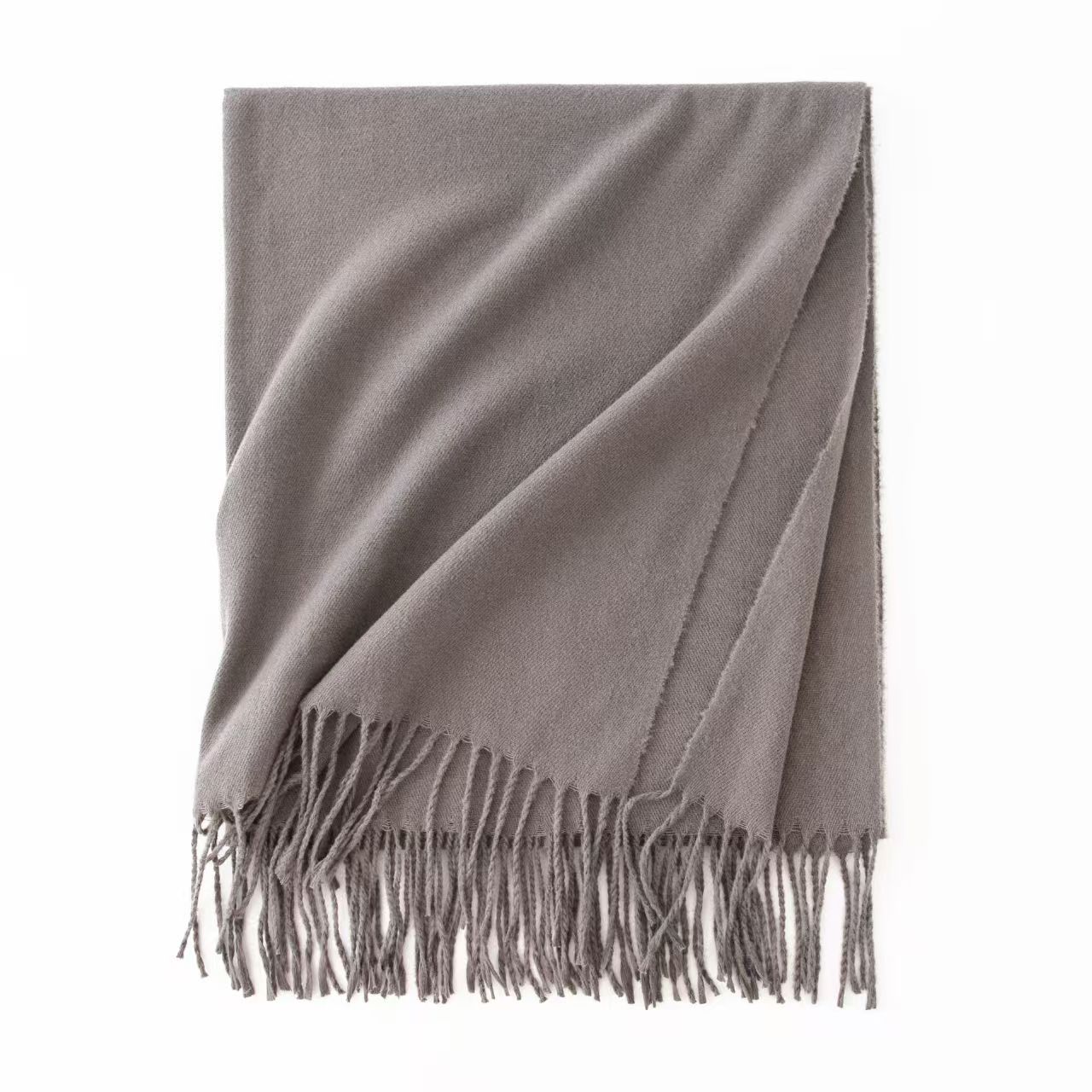T1275 cashmere feel solid color scarf female cashmere spring atmosphere Korean style all-match medium and long shawl neck scarf