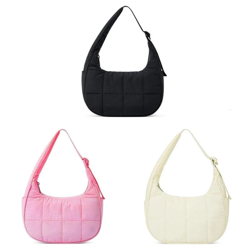 3P Women Bag Puffer Shoulder Bag Adjustable Strap Handbag Quilted Armpit Bag Ladies Commuting Bag Stylish Underarm Purse 250717
