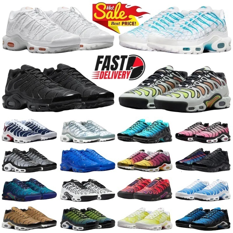 Tn Plus Size Us 12 Running Outdoor Shoes Men Women Tns Utility Berlin Terrascape Triple Black All White tn. Rose Pink Blue Red Green France Trainers Sneakers Eur 36-46