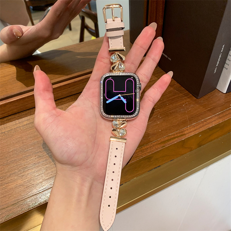 Fashion Designer Diamond Leather Straps for Apple Watch Band 46mm 38mm 40mm 44mm 49mm 45mm 42mm Bracelet Bands Watchband iWatch Series 10 9 8 7 6 5 4 