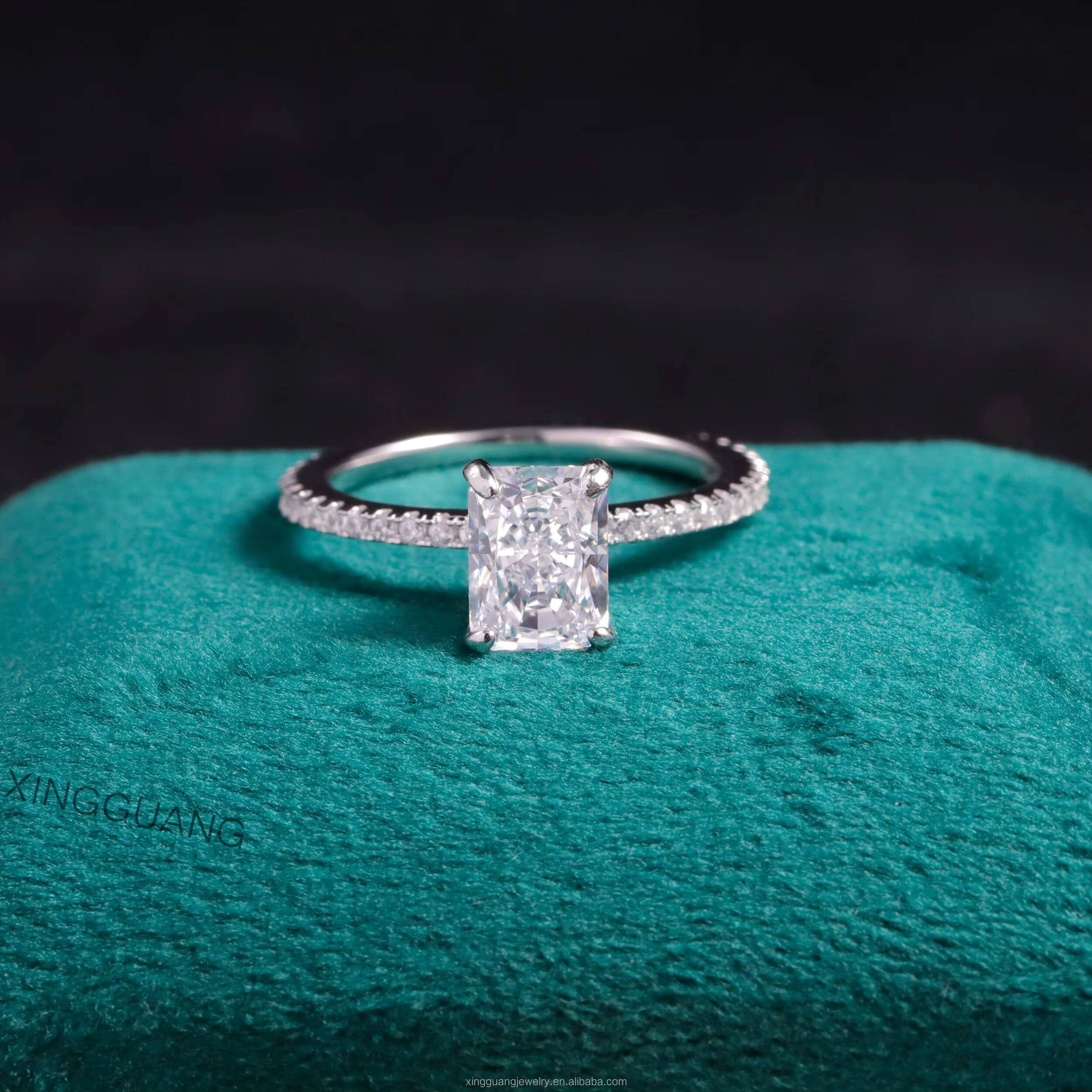 XG Fashion Women Diamond Rings Custom Fine Jewelry Rings 925 Silver Lab Grow Diamond VVS Moissanite Rings Wedding Engagement